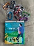 KARABIŃCZYK ALUMINIUM Z ZABEZPIECZENIEM ZAKRĘCANY 75 mm 8 szt 