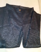 Spodnie Damskie Czarne Wąskie F&F Błyszczące 40/42 Nowe