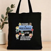 Prezent dla nauczyciela torba nauczycielki przedszkola z napisem humor