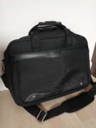 Torba na pasku, czarna, na dokumenty