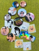 9x pin Stray Kids Han + LeeKnow + naklejki