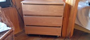 Komoda 3 szuflady Szafka Kółka Olcha 