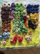 Kordonki i nici zestaw ok. 80szt. Różne kolory Do robótek ręcznych