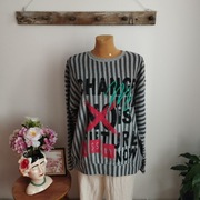 w szaro białe paski z napisem change  r.40