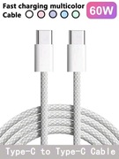 Szybki kabel 1m 60W USB-C do USB-C - efektowny biały design