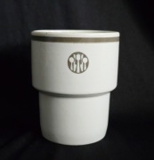 Kubek barowy Lubiana prl do kakao kompotu retro nóż widelec  łyżka