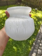 Szklany klosz do lampy wiszącej żyrandola PRL vintage retro 