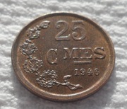 Luksemburg W. księżna Szarlotta Burbon-Parmeńska 25 centymów 1946 KM# 45