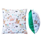 Poszewka 40x40 cm Króliczki z koszyczkami Sarenki wiewiórki- Bawełna