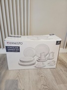 NOWY serwis zestaw obiadowy 30 szt Ernesto biały porcelanowy