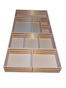 Organizer Wkład do szuflady IKEA ALEX 30x52cm Biało-Złoty Premium Druk 3D