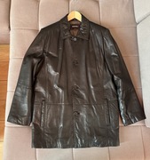 Długa, miękka, ocieplana kurtka skórzana Ochnik rozmiar M w idealnym stanie