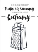 Obraz z napisami do kuchni, plakat w ramie A4