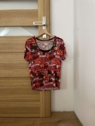 Wielokolorwa Damska Koszulka Wiosenna Rozmiar S/M