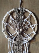 Makrama łapacz snów dwa kolory boho etno rustic