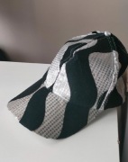 Czapka cekiny czarny srebrny błyszcząca czapka z daszkiem