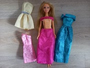 Lalka w typie barbie 4 sukienki komplet zestaw praktycznie nowa