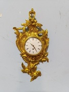 Stary zegar miniaturka ,sprawny , na chodzie , tarcza 6 cm,wys.26cm.