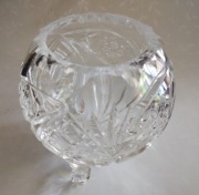 Wazonik kula szkło kryształowe vintage PRL