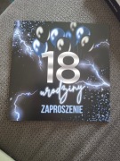  Zaproszenie na 18 urodziny – zestaw 6 sztuk + koperta