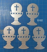 SCRAPKI KRAKÓW KOMUNIA kielich 5 szt. srebrne