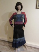 DERHY ciepła włóczkowa sukienka kolorowa z wełną _ M