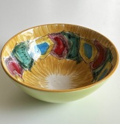 Duża misa miska 25 cm majolika Włochy, Mid-Century Modern, ceramika