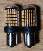 2 SZT. Żarówki LED Canbus PY21W 1156 BA15S Żółty 3014-144SMD