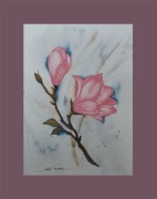 Akwarela Akwarelka Obraz pt: Magnolia 22,5 x 30