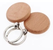 Pusty brelok drewniany breloki Okrągły 35mm do grawerowania do kluczy