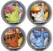 4Pory Roku Britannia 2022 - wiosna, lato , jesień, zima srebro 1oz 4sztuki