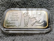 Sztabka srebra 1 oz AG999 kolekcjonerska z lat 70/80 engelhard rzadkie USA