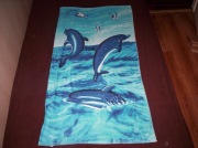 Ręcznik kąpielowy duży butlonosy delfiny