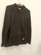 Brązowy sweter na zamek, męski, Reserved