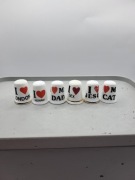 Zestaw 6 naparstków Love