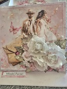 Kartka na ślub sztalugowa ręcznie robiona 