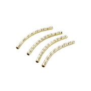 Rurka Dystansowa Wzorzysta Łuk Pozłacana 14K, 1,520 mm 20 szt.