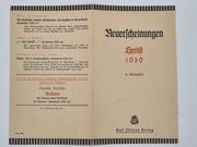 Katalog Nowości Paul ZSOLNAY Verlag Jesień 1939 r. UNIKAT Antykwariat