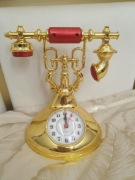 Zegar w kształcie telefonu w stylu Vintage, Retro Kolor Złoty