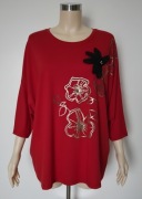 Overchiic oversize tunika cyrkonie perełki xxxl 52 54