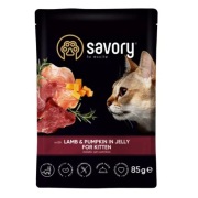 Savory karma mokra dla kociąt z jagnięciną i dynią w galarecie 14x85g