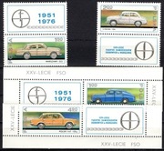 2320 - 2323 25-lecie FSO (kombinacje znaczków z bloku 99)