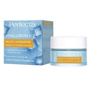 Perfecta Hyaluron Ice Krem-serum do twarzy na noc, głębokie nawilżenie