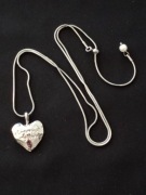 Naszyjnik, wisiorek serce "Eternal My Love"