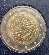 Łotwa 2 euro, 2015  Łotewska prezydencja w Radzie UE
