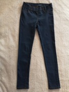 Granatowe spodnie jeansowe jeansy tregginsy legginsy Jeggings 36 jak nowe