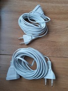 Kabel / Przedłużacz 2szt po 5m Bialy Idealny  do lampek choinkowych,  