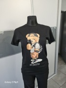 T-shirt ze zdobionym misiem S-M