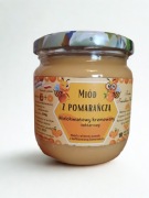 Miód WIELOKWIATOWY Kremowany z POMARAŃCZĄ Liofilizowaną 500g Zbiór - 2025r 