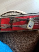 Komplet widelczyków do zakąsek POLSREBRO Poznań - PRL, UNIKAT z METKĄ!